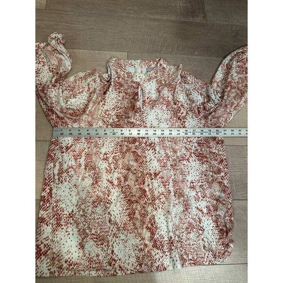 Chicos Womens Snake Skin Patterned Long Sleeve Blouse Size XL - Picture 6 of 6
